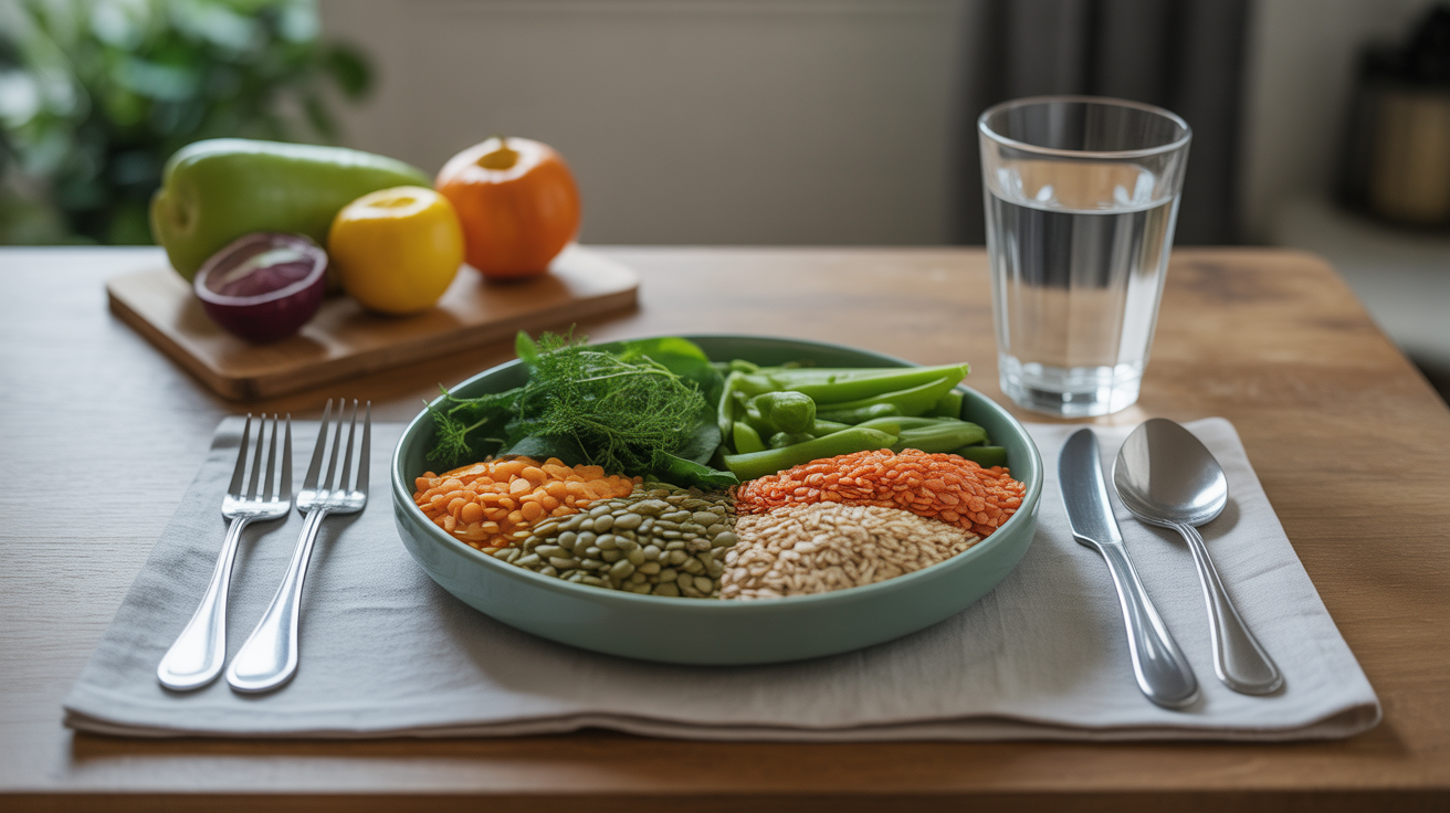 assiette aliments sains perdre interieur cuisses