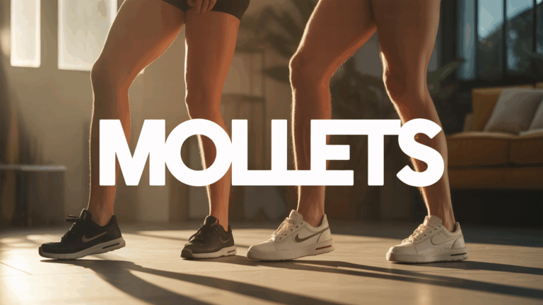 Illustration dynamique des mollets en pleine action