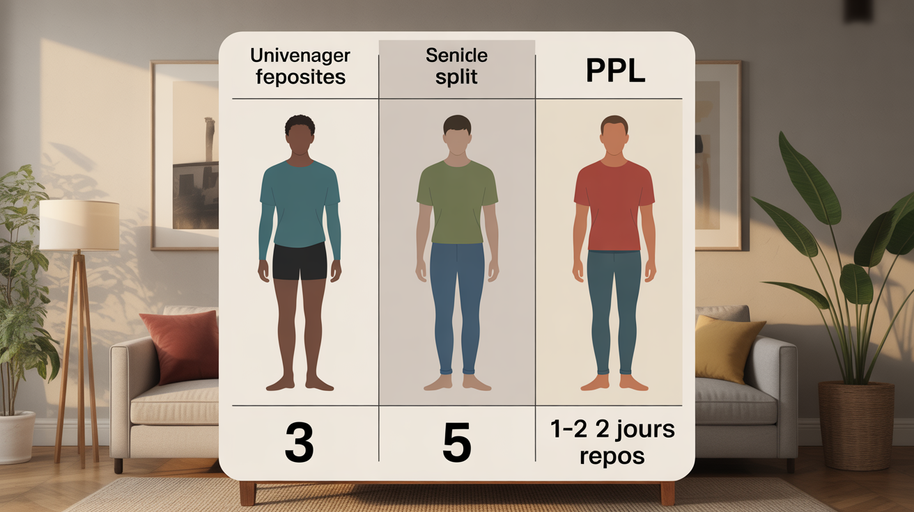 Comparatif organisation semaine musculation PPL split fullbody