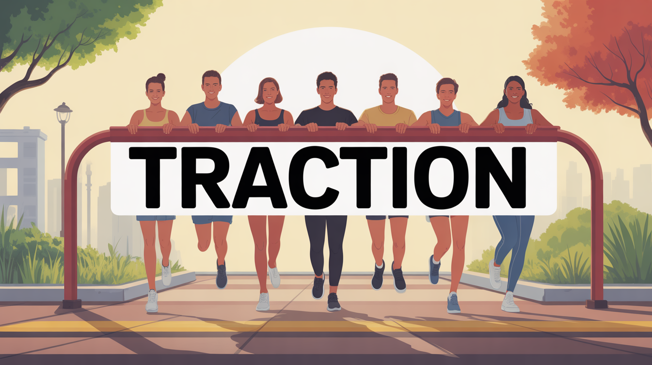Illustration barre traction progression sportive bienveillance