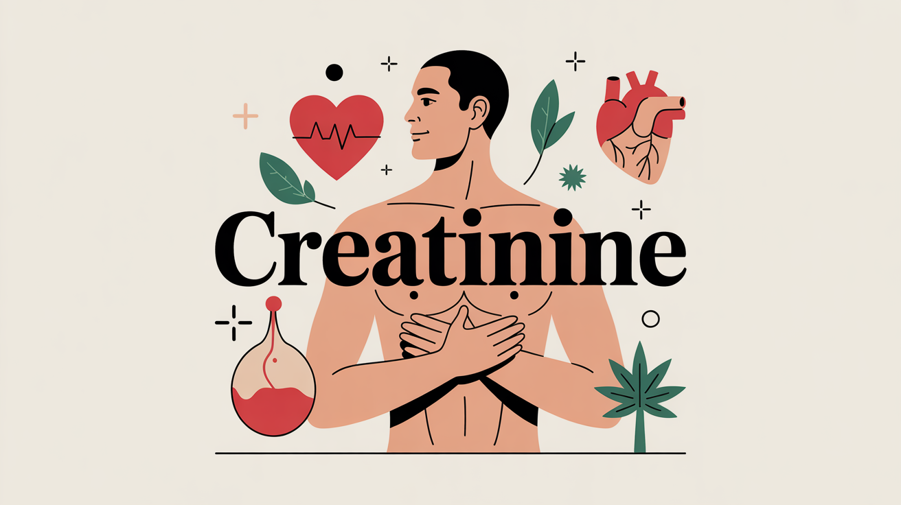 Illustration creatinine rein sante muscles prise sang