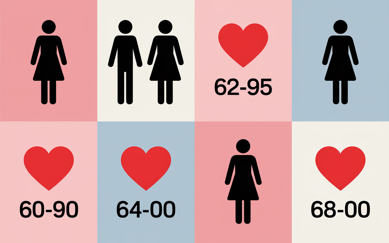 tableau age femme pulsations coeur