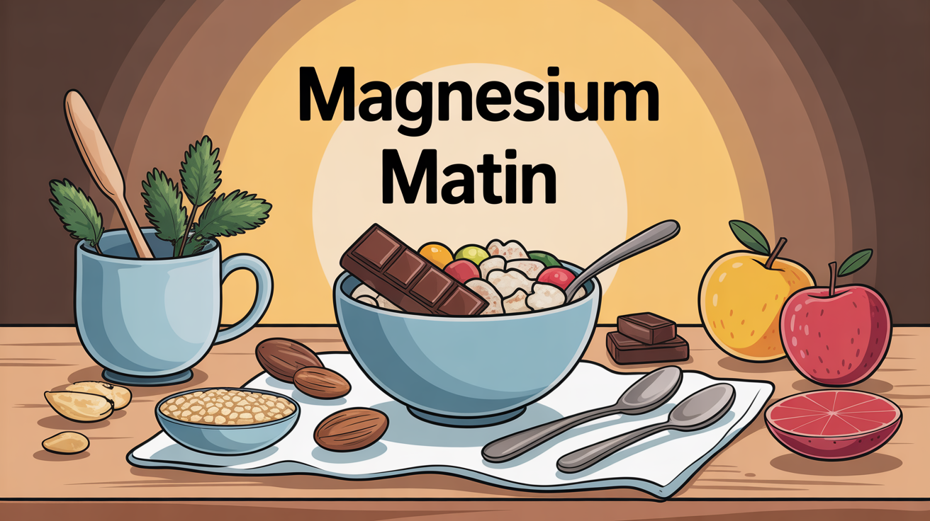 bowl petit-dejeuner riche en magnesium flocons avoine chocolat amandes graines