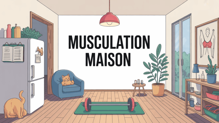 musculation maison en salon avec tapis sport et chat