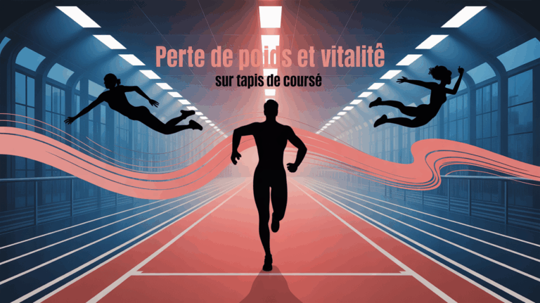 Silhouette en mouvement tapis de course perte de poids
