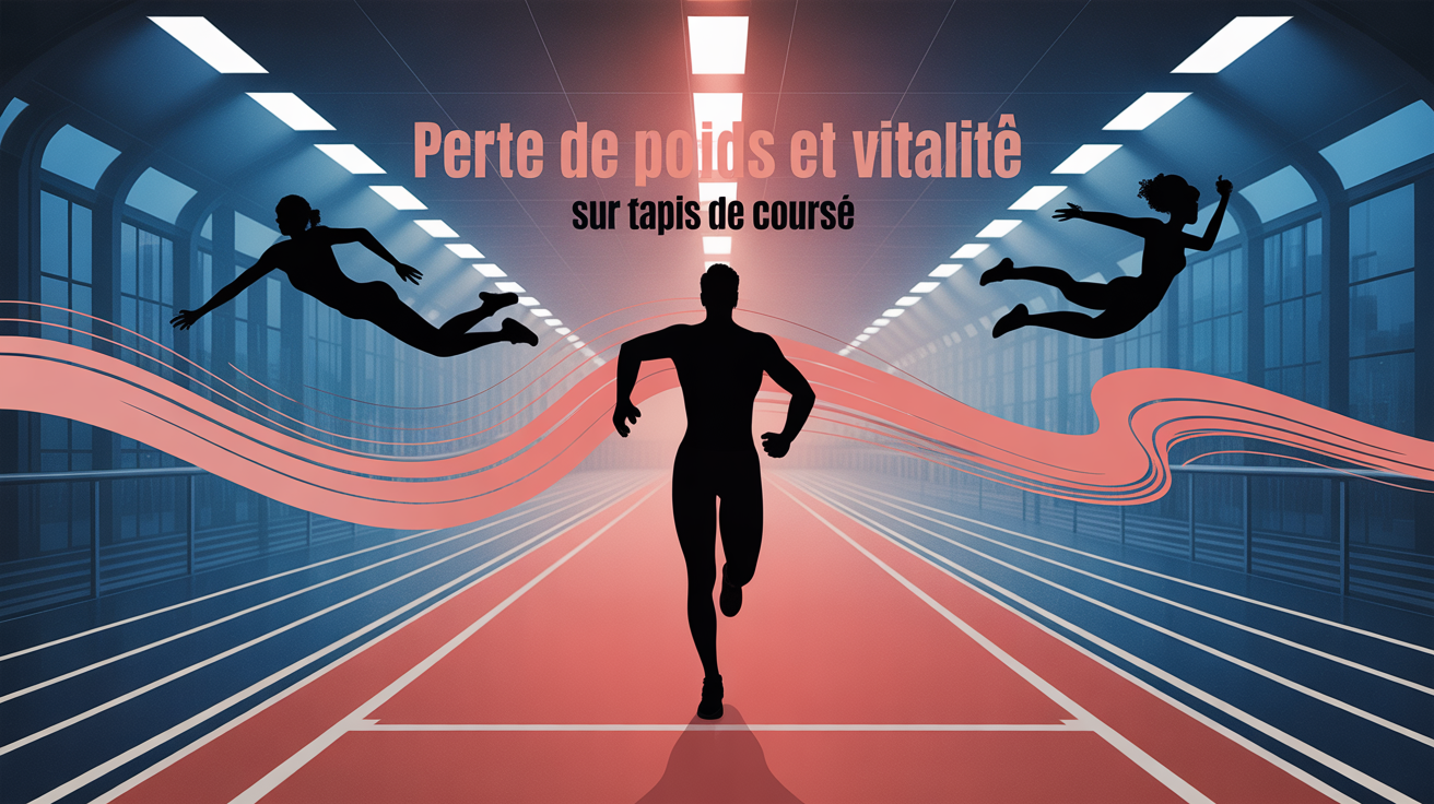 Silhouette en mouvement tapis de course perte de poids
