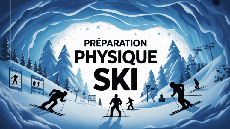 preparation physique ski illustration montagne skieurs