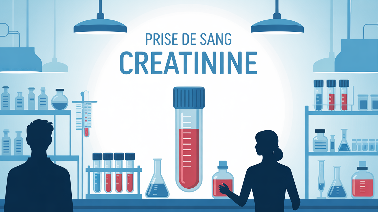 Illustration laboratoire prise de sang creatinine