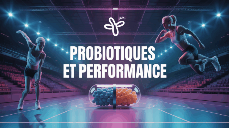 Salle de sport capsule probiotique et sportifs en action