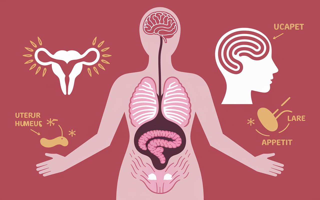 Corps féminin coupe effet progestérone humeur sommeil santé