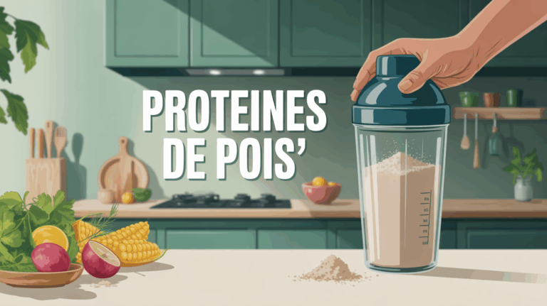 shaker transparent proteines de pois fond vert blanc