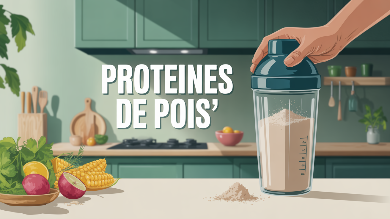 shaker transparent proteines de pois fond vert blanc