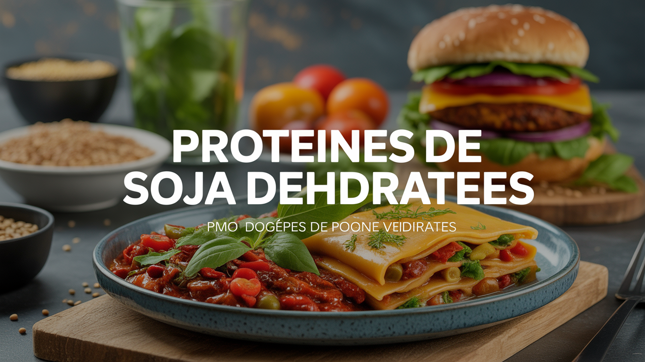 assiette colorée chili lasagnes burger proteines soja dehydratees