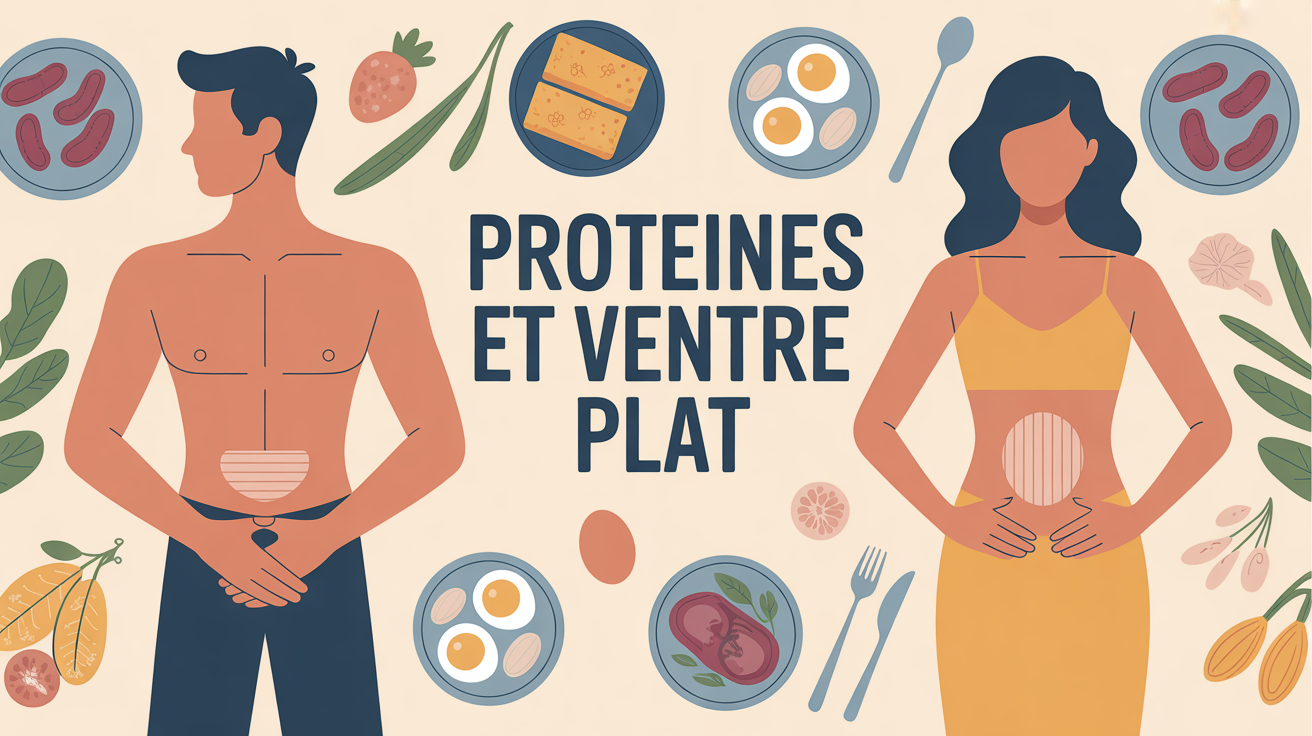 protéines ventre plat table aliments sains