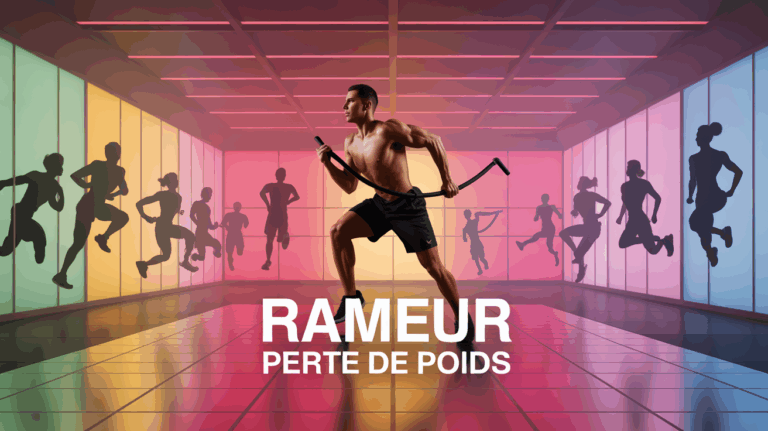 Image rameur perte de poids salle de sport dynamique