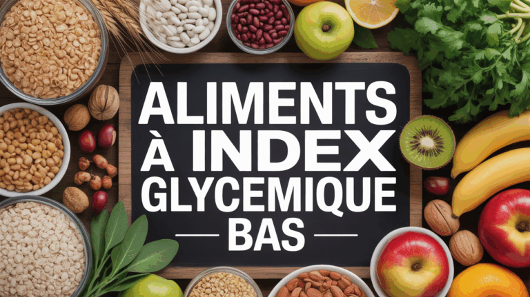 tableau coloré aliments à index glycémique bas