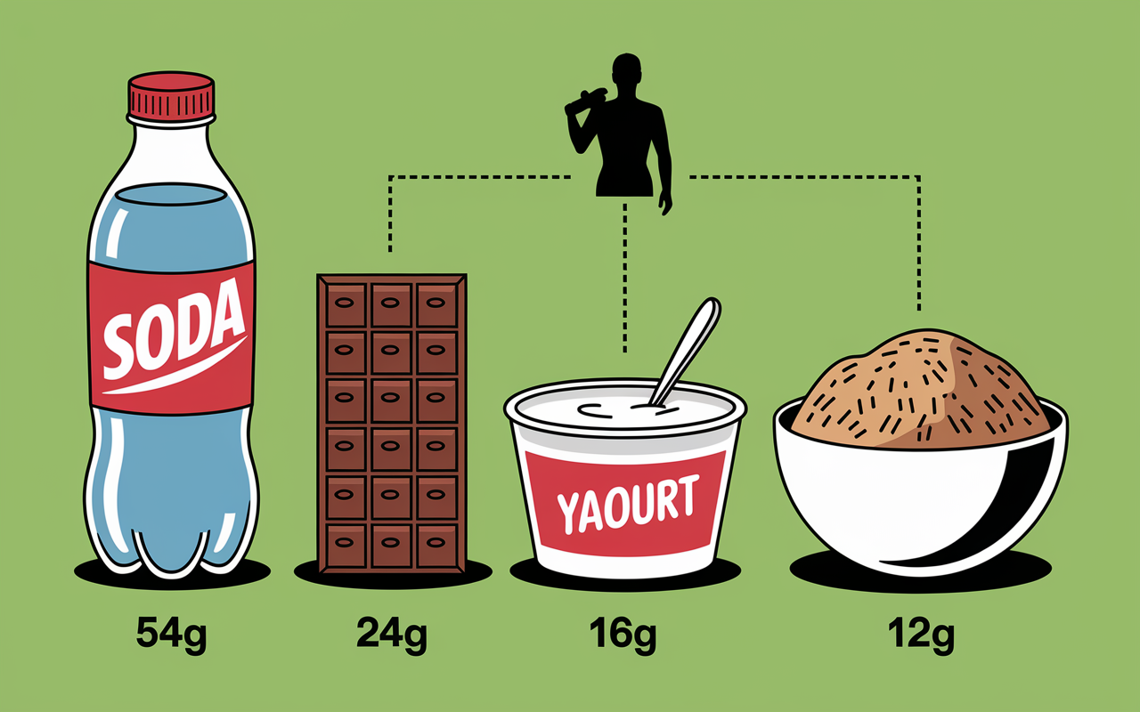 aliments industriels font dépasser seuil sucre