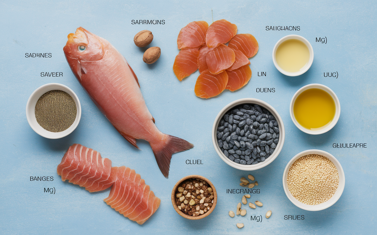 Infographie aliments sources oméga-3