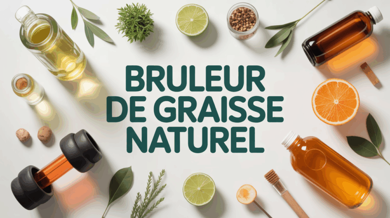 Vue d'ensemble bruleur de graisse naturel accessoire sportif plantes