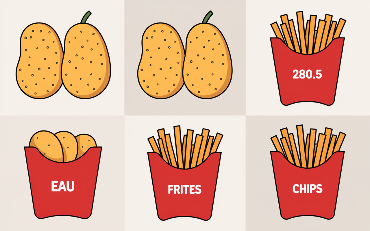 calorie pomme de terre par type de cuisson