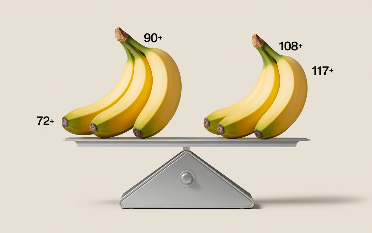banane pelée calories tailles balance