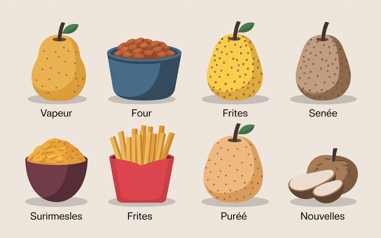 comparatif indice glycémique cuisson pomme de terre