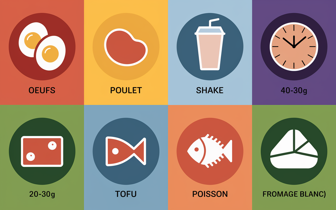 Planning 6 repas proteines pour prise de masse musculation