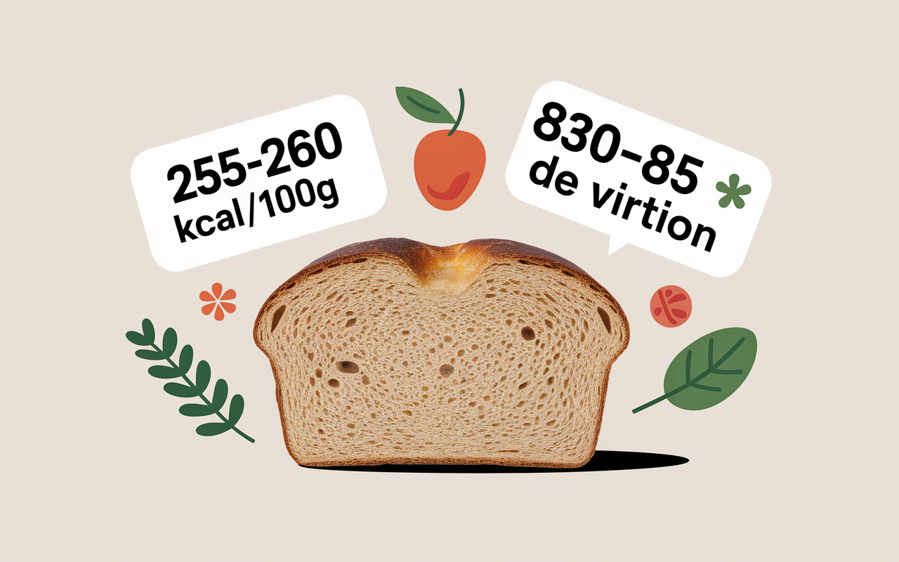 Tranche pain de seigle calories 100g portion