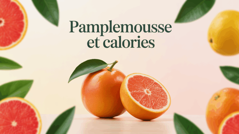 Gros plan sur pamplemousse et calories, ambiance fraîche bien-être