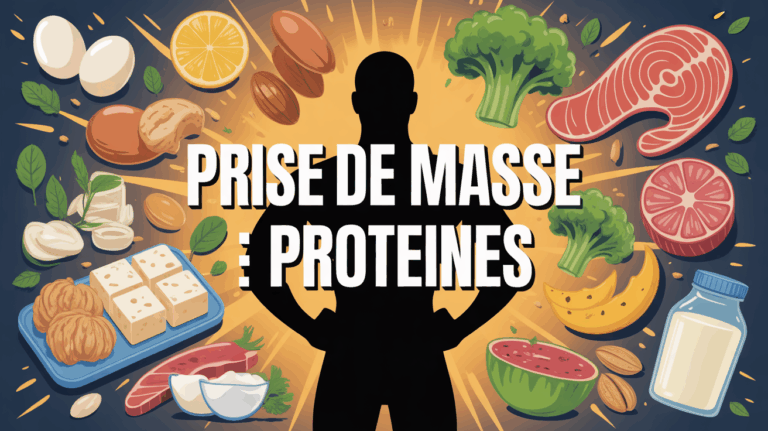 Silhouette athletique avec aliments proteines pour prise de masse