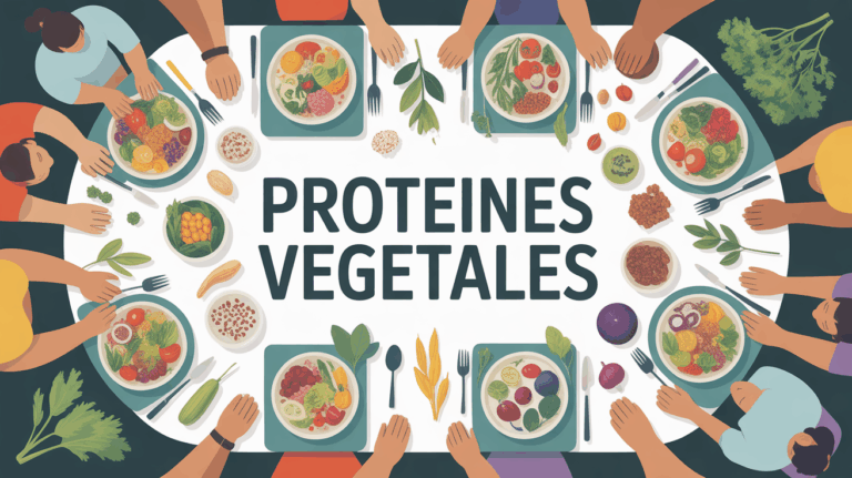 Proteines vegetales table garnie plats legumes couleurs