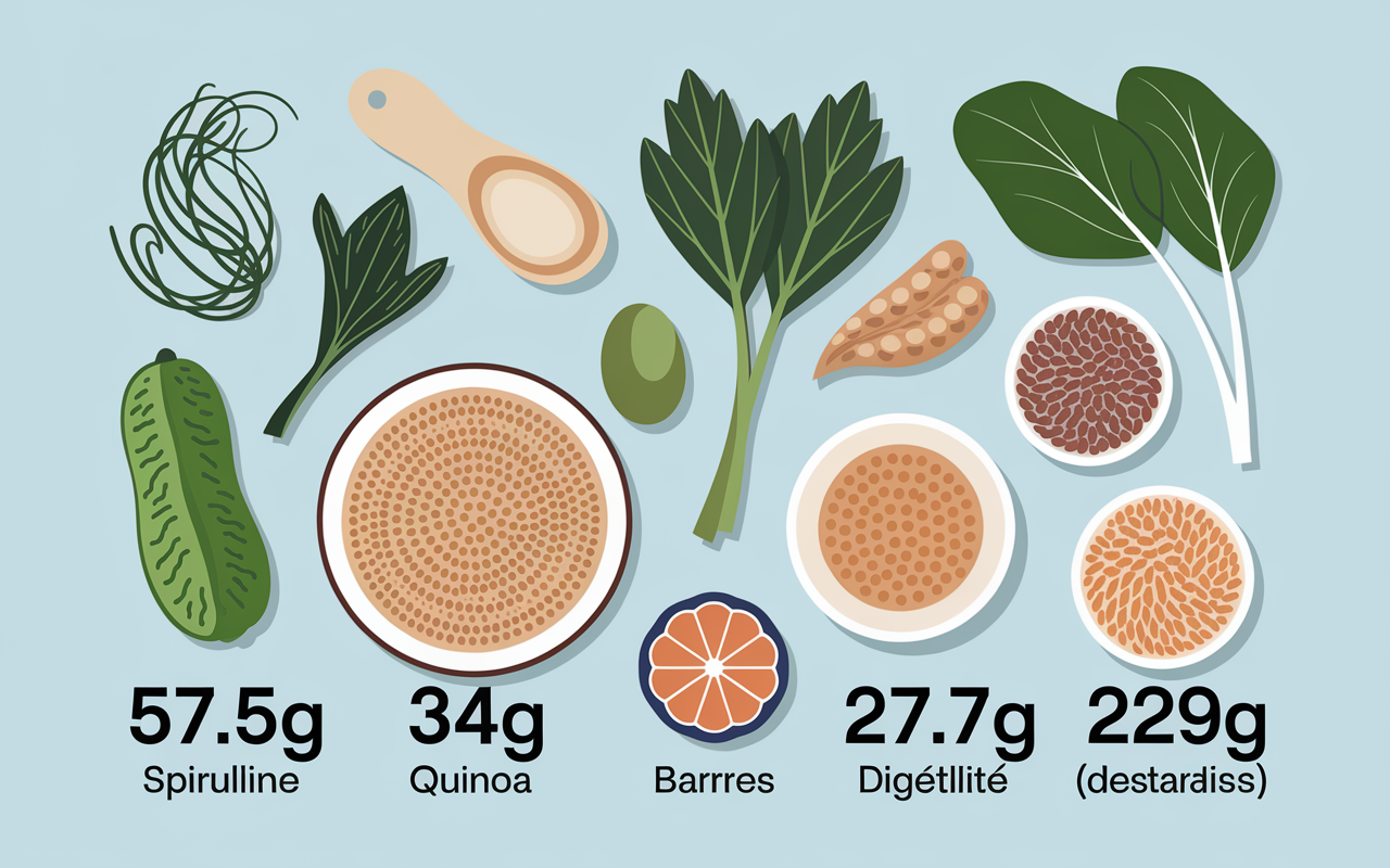 Tableau comparatif proteines vegetales digestibilite