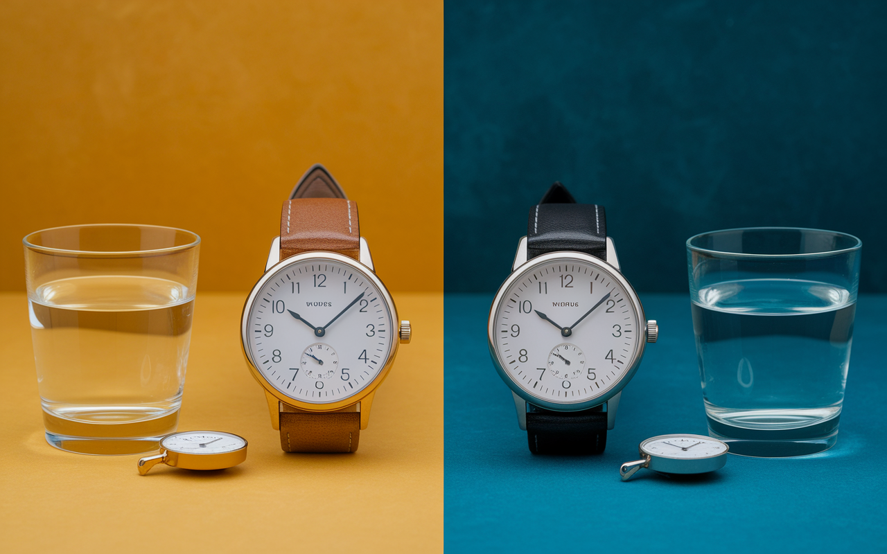 Montres horaires psyllium matin soir et verre d’eau