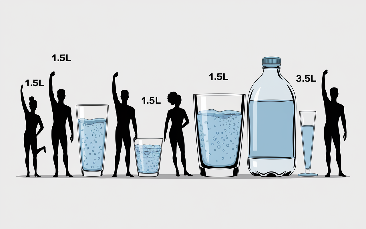 tableau verres quantite d eau boire selon poids
