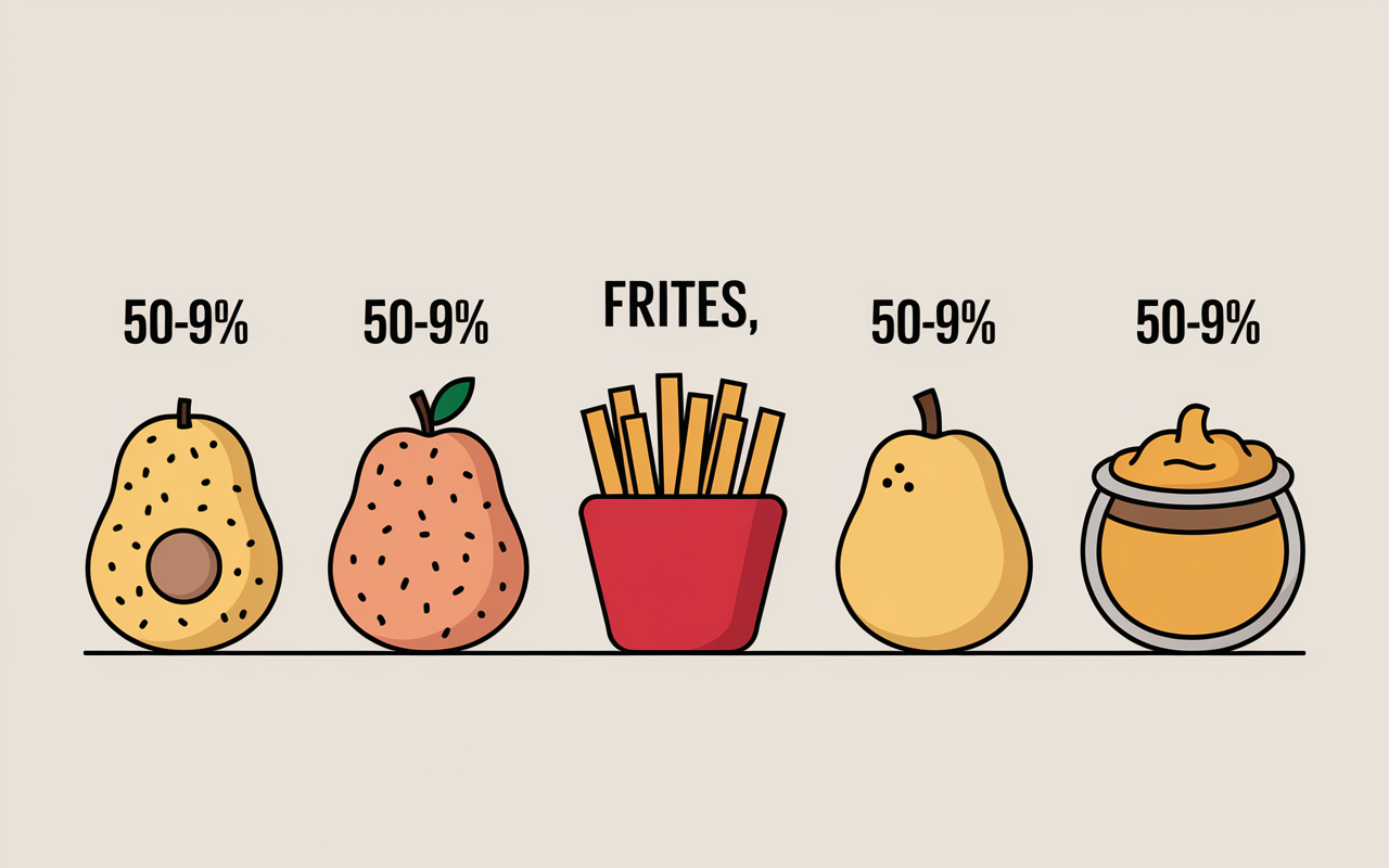 Tableau types cuisson pommes de terre IG chiffres