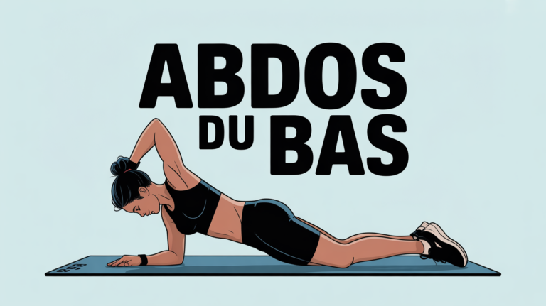 illustration abdos du bas sur tapis fitness