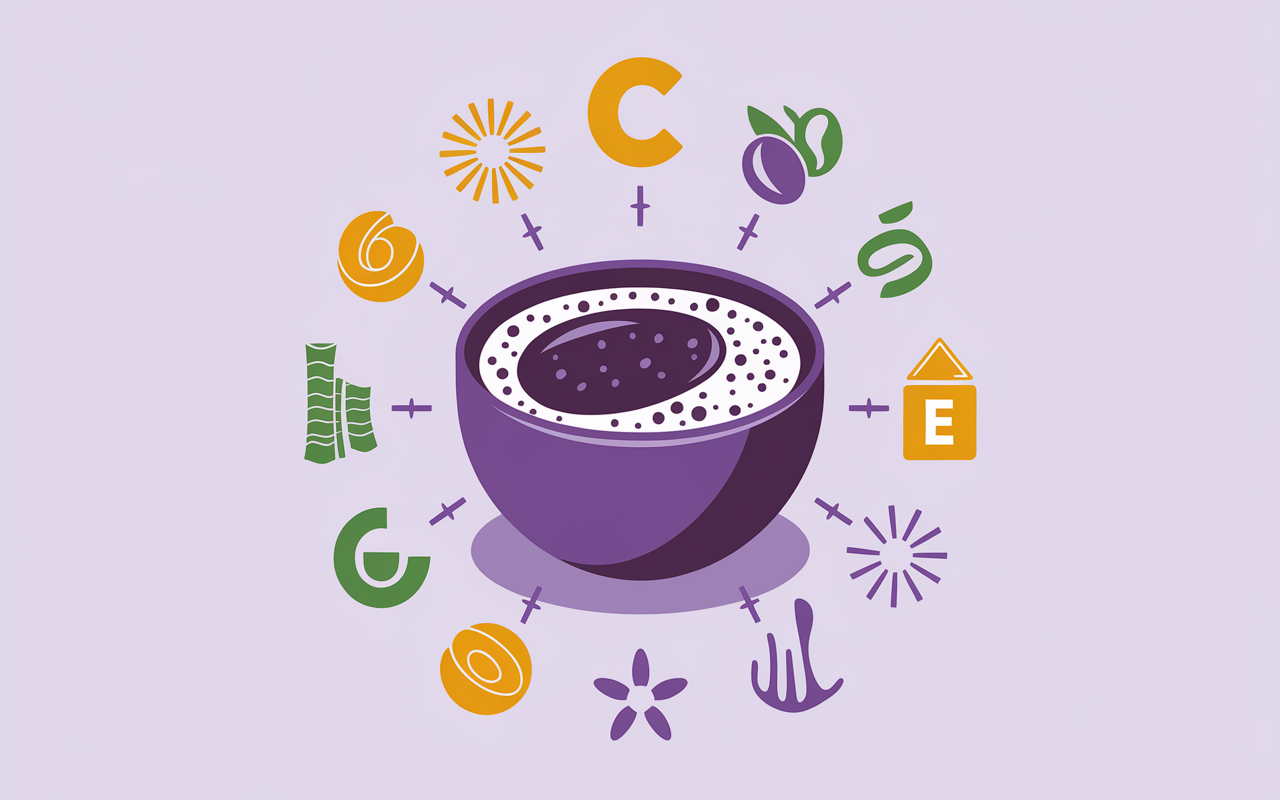 infographie acai bowl superaliment antioxydant fibre omega