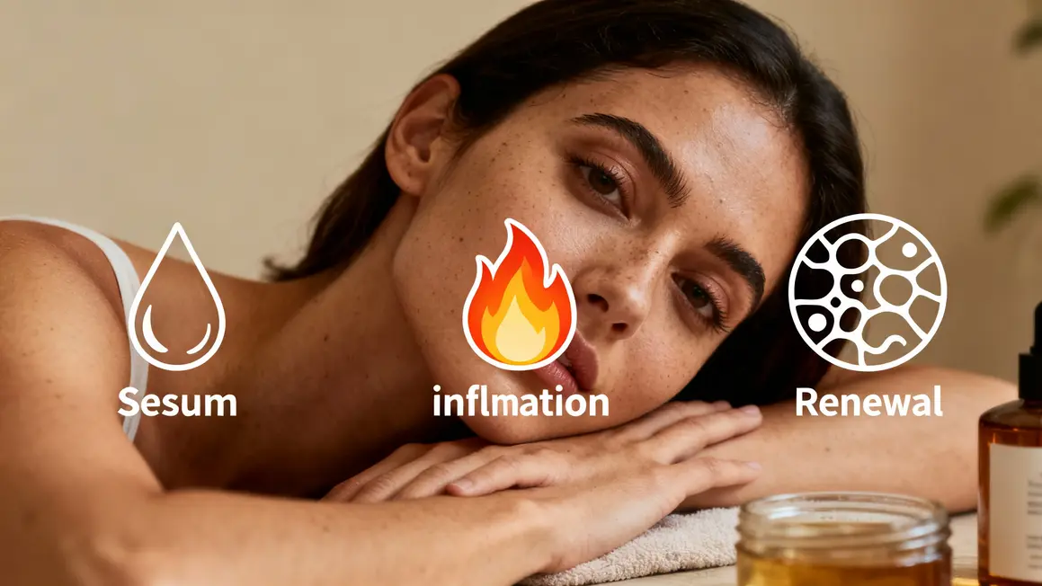 schema mecanisme actifine sebum inflammation acne