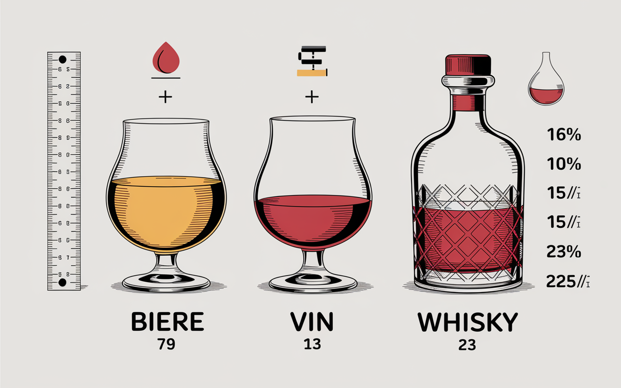 conversion 0 5g alcool verre standard