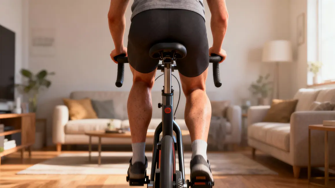 Vélo d'appartement usage muscles entraînement maison