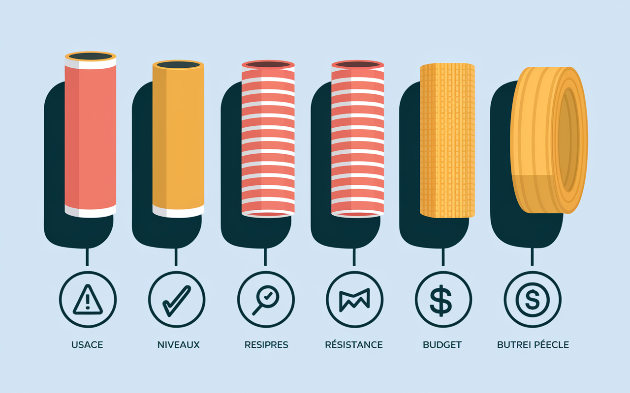 Comparatif visuel elastiques de sport usages et resistance