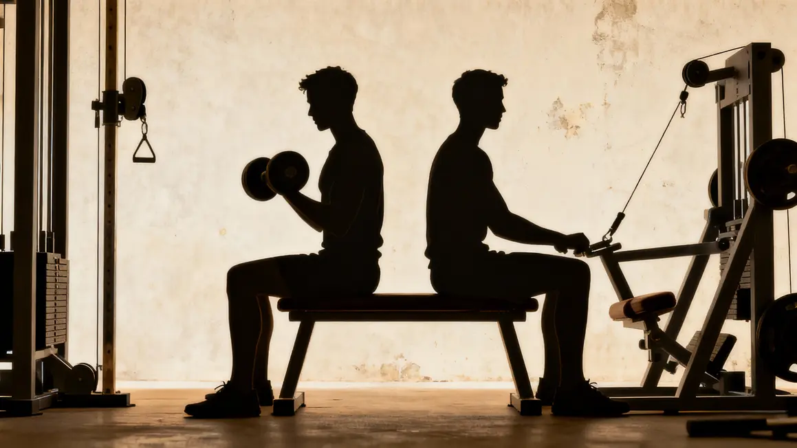 banc musculation charges libres et guidees illustration