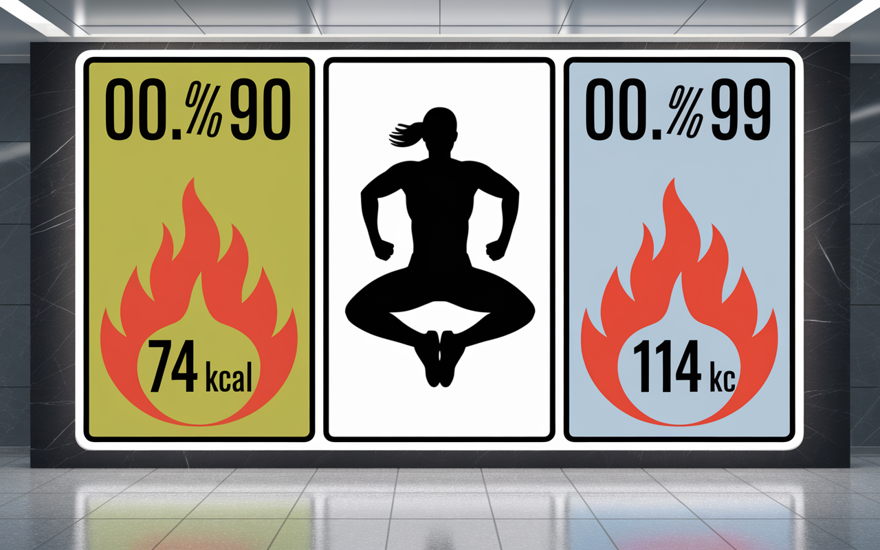 tableau calories corde a sauter kcal silhouette sportive