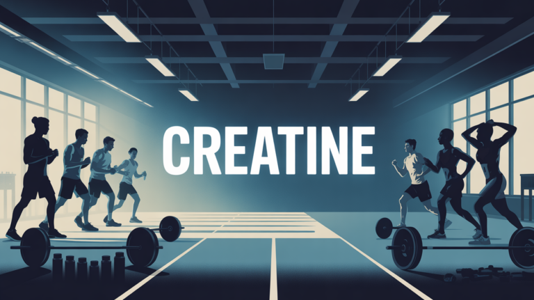 scene salle de sport mixte haltères shaker creatine