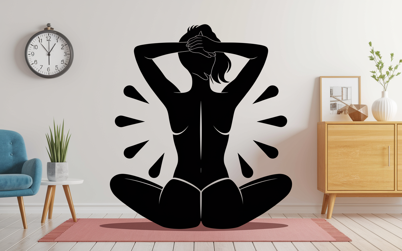 silhouette femme contraction bassin exercices perinee repetition