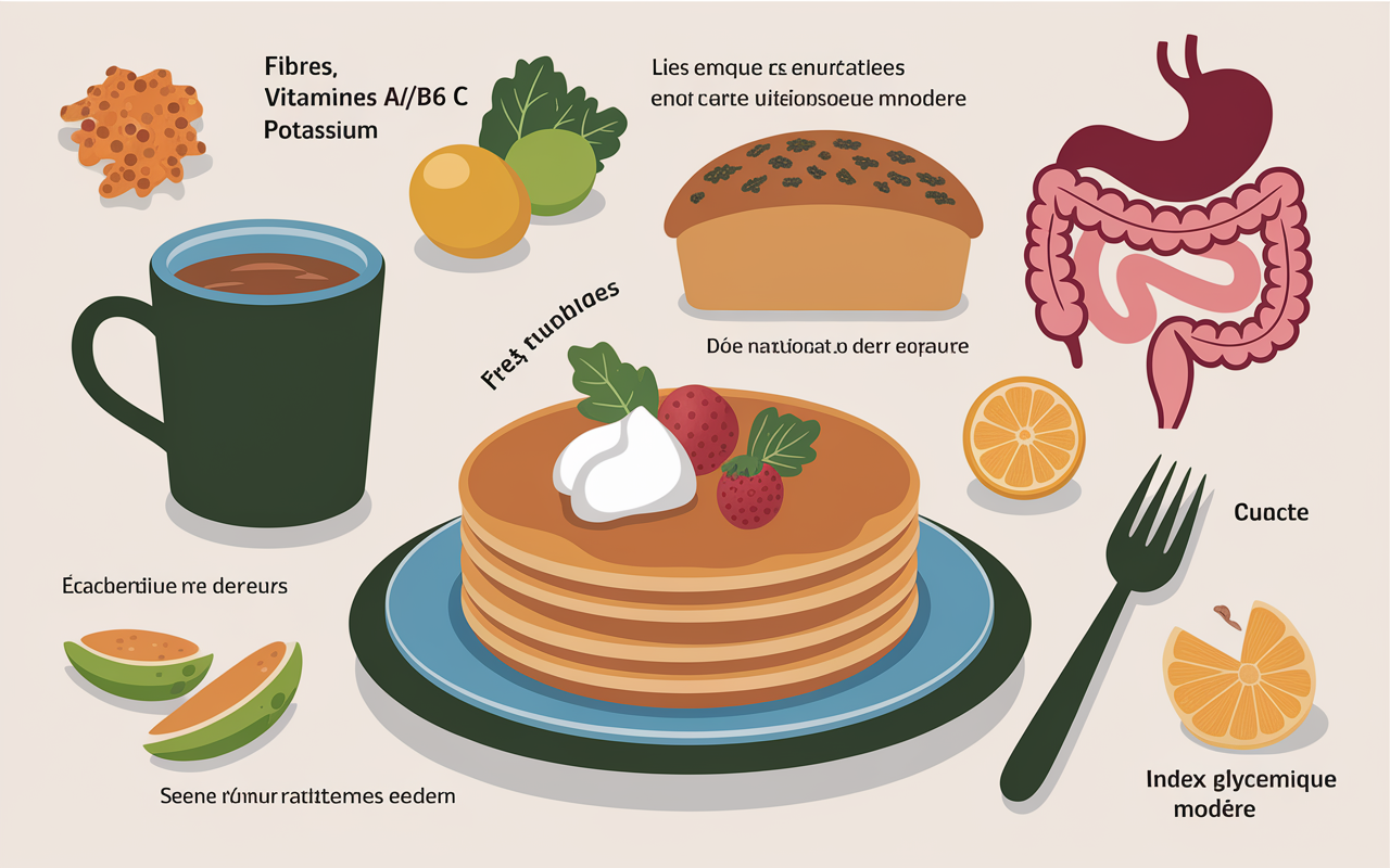 Assiette farine de patate douce fibres vitamines index modéré