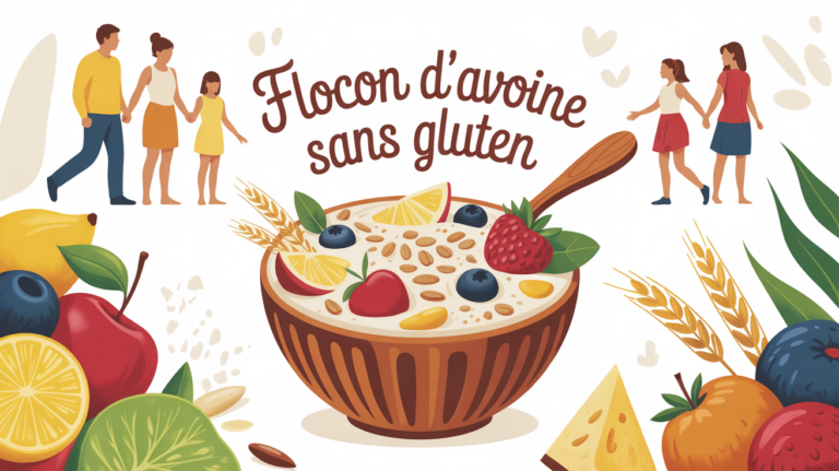 Bol flocon d’avoine sans gluten famille energie saine
