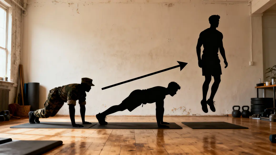 Chronologie illustrant l'evolution du burpee