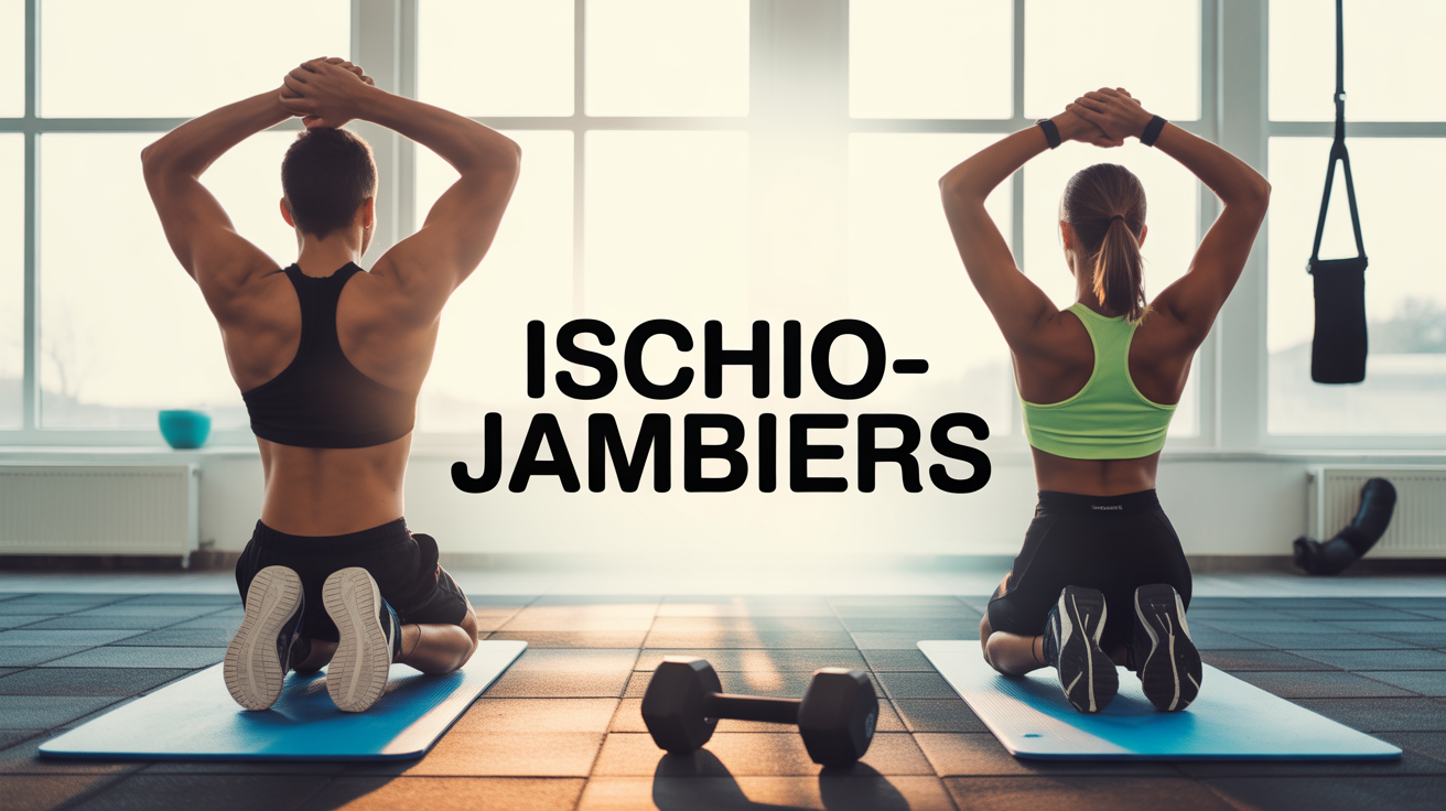 Exercices ischio jambiers silhouettes musculation prévention