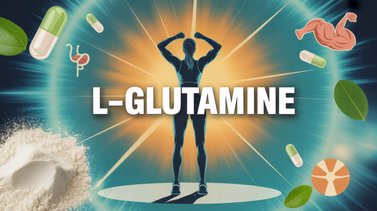 Vue sportive L-glutamine capsules poudre énergie